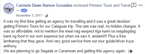 Caramoan Tour Packages Review - Primero Tours and Travel - Carmelas Group