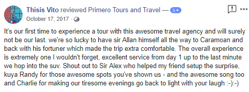 Caramoan Tour Package Reviews - Primero Tours and Travel -Thisis Vito