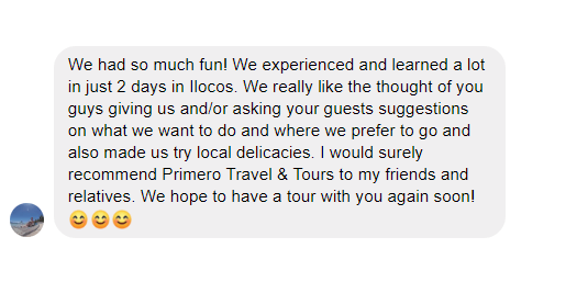 Ilocos Tour Package - Primero Tours and Travel - Ilocos Reviews