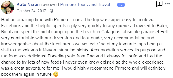 2D1N and 3D2N Baler Tour Packages Public/Private Tour Joiners/Exclusive Groups from P1,449 Primero Tours and Travel - Review